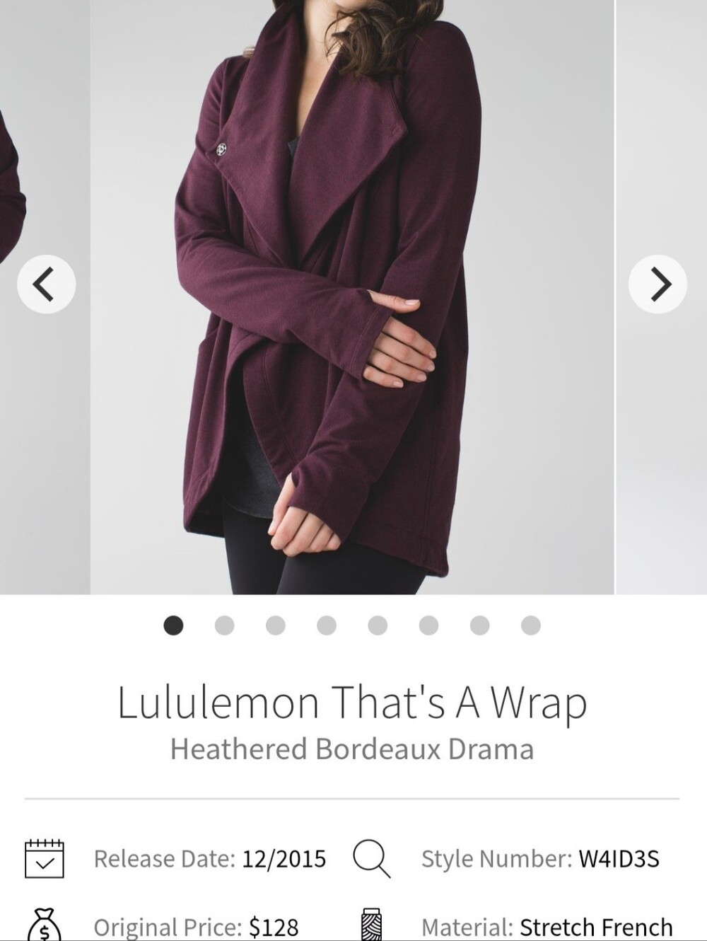 Lululemon That's A Wrap Jacket In Heathered Bordeux Drama, Size 4